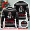 Kiss Band Merry Kissmas Band Member Faces Knitted Snowflakes Pattern Ugly Christmas Sweater