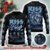 Kiss Band Members With Santa Hats End Of The Road The Final 50 Shows Anniversary Ugly Christmas Sweater