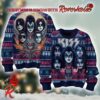 Kiss Band Merry Kissmas Band Member Faces Knitted Snowflakes Pattern Ugly Christmas Sweater