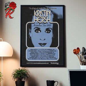 Kristin Hersh Australian Tour 2025 Poster One Of Indie Rocks Most Fascinating Figures Tour Dates List Home Decor Poster Canvas