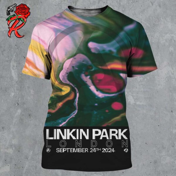 Linkin Park London UK From Zero Tour Poster At The O2 On September 24 2024 All Over Print Shirt