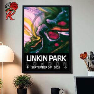 Linkin Park London UK From Zero Tour Poster At The O2 On September 24 2024 Home Decor Poster Canvas