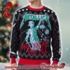 Metallica Christmas Holiday Style Snowflakes Reindeer Pattern Black And Blue 2024 Ugly Christmas Ugly Sweater