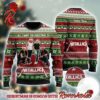 Metallica Signature Logo With Santa Hat Reindeer Pattern Black And Red Knitted Ugly Christmas Sweater