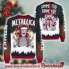 Metallica Ride The Lightning Skeleton Santa On The Electric Chair Iconic Ugly Christmas Sweater