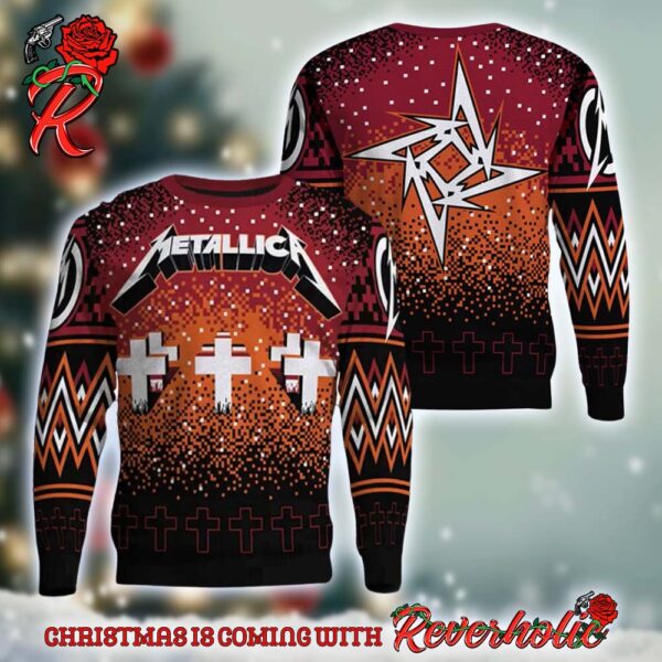 Metallica Holiday Merch Master Of Puppets Knitted Christmas Ugly Sweater