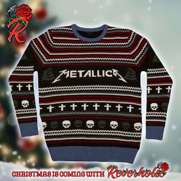 Metallica Logo Black Album 2024 Christmas Ugly Sweater