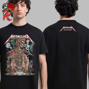 Metallica M72 CDMX Mexico City Night 3 Merch For Estadio GNP Seguros On September 27 2024 Met On Tour Aztec Warrior Artwork By Juan Ma Orozco Two Sides Unisex T-Shirt