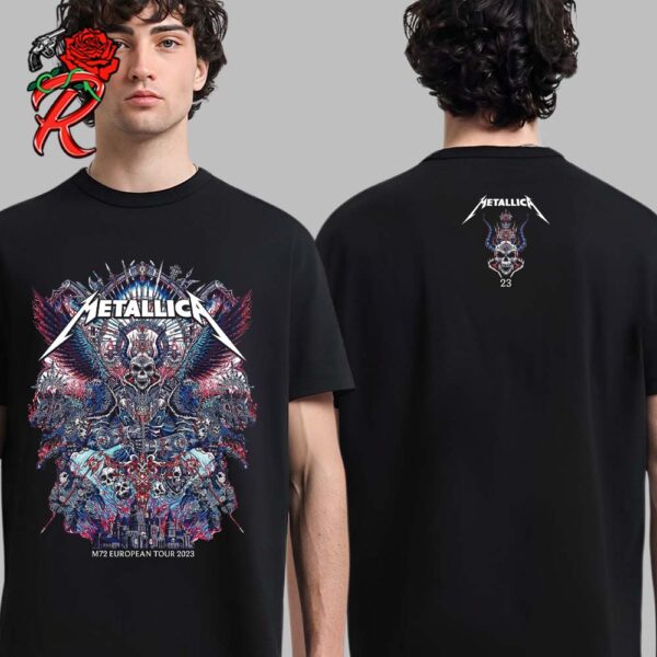 Metallica M72 Paris France Limited Pop Up Shop Merch Tee Stade De France On May 2023 Artwork By Juan Ma Orozco Two Sides Unisex T-Shirt