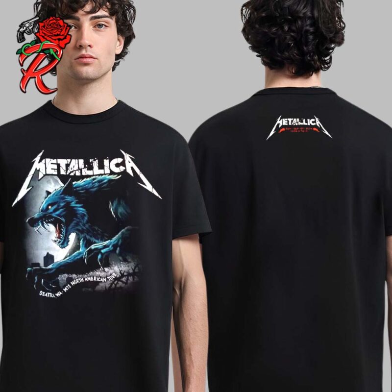 Metallica M72 Seattle WA Night 2 Merch Tee At Lumen Field On September 1 2024 M72 North American Tour Final US No Repeat Weekend The Wolf Art Two Sides Unisex T Shirt