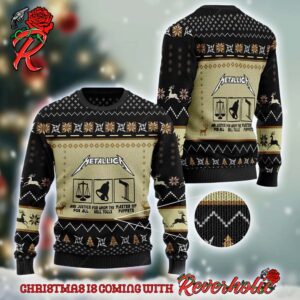 Metallica Metallica And Justice For All For Whom The Bells Tolls Master Of Puppets Knitted Holiday Christmas Ugly Sweater