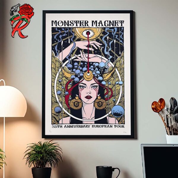 Monster Magnet 35th Anniversary European Tour 2024 Inspired By Aglaea The Grace Of Splendor Home Decor Poster Canvas