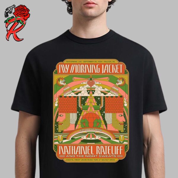 My Morning Jacket Eye To Eye Tour 2024 Poster For Raleigh North Carolina At Coastal Credit Union Music Park At Walnut Creek On September 28 2024 Classic T-Shirt