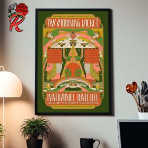 My Morning Jacket Eye To Eye Tour 2024 Poster For Raleigh North Carolina At Coastal Credit Union Music Park At Walnut Creek On September 28 2024 Home Decor Poster Canvas