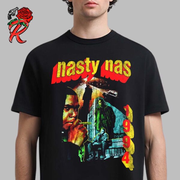 Nasty Nas Supported By Eminem And J Cole 1994 Vintage T-Shirt