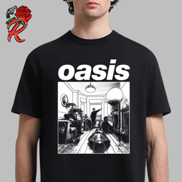 Oasis Definitely Maybe 30th Anniversary Merch Definitely Maybe Black And White Artwork Unisex T-Shirt