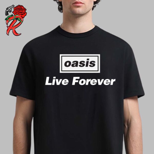 Oasis Definitely Maybe 30th Anniversary Merch Live Forever Classic T-Shirt