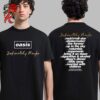 Oasis Definitely Maybe 30th Anniversary Merch Supersonic Logo And Lyrics Two Sides Unisex T-Shirt