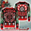 Pantera Fucking Christmas Snake In Flame Pattern Knitted Ugly Christmas Sweater