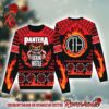 Pantera Fucking Holidays Candy Crane With Snowflakes Pattern Knitted Ugly Christmas Sweater