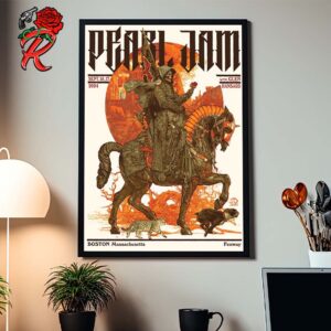 Pearl Jam Event Poster For Boston MA At Fenway Park On September 15 And 17 2024 Artwork By Krzysztof Domaradzki Home Decor Poster Canvas