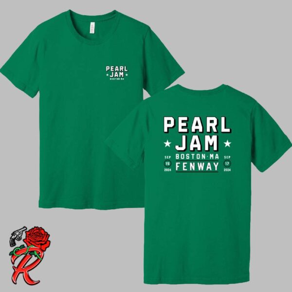 Pearl Jam Lansdowne Tee For Boston MA At Fenway Park On September 15 And 17 2024 Two Sides Unisex T-Shirt