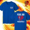 Pearl Jam With Glen Hansard Event Tee For Philladelphia Pennsylvania Night 1 At Wells Fargo Center On September 7 2024 Dark Matter Album Thunder Bell Artwork Two Sides Unisex T-Shirt