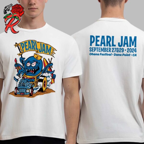 Pearl Jam Rocktopus Tee For The Ohana Festival At Dana Point California At Doheny State Beach On September 27 And 29 2024 Two Sides Unisex T-Shirt