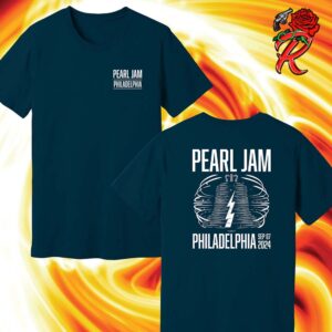 Pearl Jam With Glen Hansard Event Tee For Philladelphia Pennsylvania Night 1 At Wells Fargo Center On September 7 2024 Dark Matter Album Thunder Bell Artwork Two Sides Unisex T-Shirt