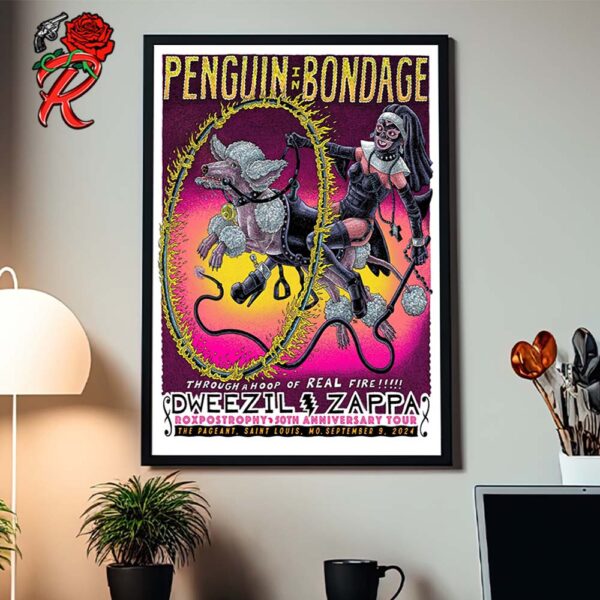 Penguin In Bondage Poster For St Louis At The Pageant On September 9 2024 Roxpostrophy 50th Anniversary Tour Home Decor Poster Canvas