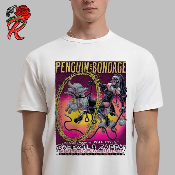 Penguin In Bondage Poster For St Louis At The Pageant On September 9 2024 Roxpostrophy 50th Anniversary Tour Unisex T-Shirt