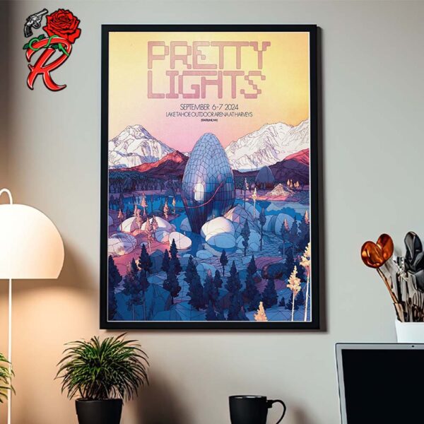 Pretty Lights Merch Poster In Stateline Nevada At Lake Tahoe Outdoor Arena At Harveys On September 6 7 2024 Home Decor Poster Canvas