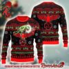 Rammstein Band Skeleton Nun Liebe Kinder Knitted Black And Red Holiday Ugly Christmas Sweater