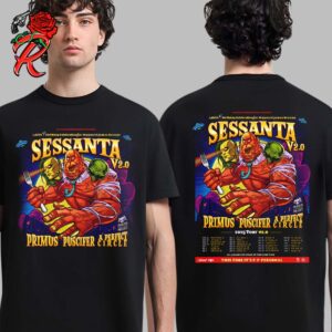 Sessanta V2.0 A 61th Birthday Celebration For Maynard James Keenan 2025 Tour V2.0 With Primus Puscifer And A Perfect Circle Tour Dates List Two Sides Unisex T-Shirt