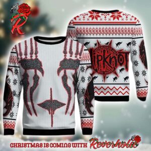 Slipknot Band Joey Jordison Face Knitted Ugly Christmas Sweater