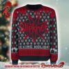 Slipknot Signature Logo Snowflakes Pattern Red And Grey Knitted Ugly Christmas Sweater