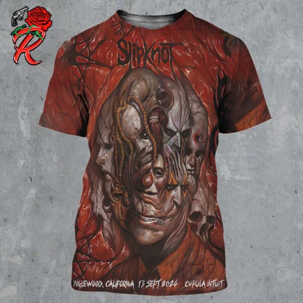 Slipknot Merch Poster In Inglewood California Night 1 At Cupula Intuit On September 13 2024 25th Anniversary 2024 Tour All Over Print Shirt