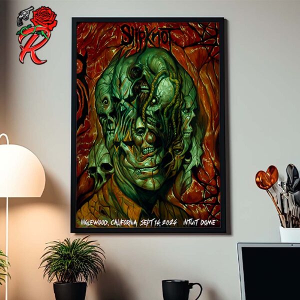 Slipknot Merch Poster In Inglewood California Night 2 At Cupula Intuit On September 14 2024 25th Anniversary 2024 Tour Home Decor Poster Canvas