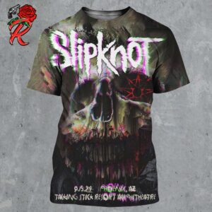 Slipknot Merch Poster In Phoenix AZ At Talking Stick Resort Amphitheatre On September 15 2024 25th Anniversary 2024 Tour All Over Print Shirt