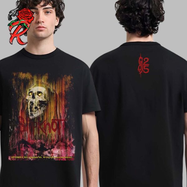 Slipknot Merch Tee In Ridgefield WA At RV Inn Style Resorts Amphitheater On September 8 2024 25th Anniversary 2024 Tour Two Sides Unisex T-Shirt