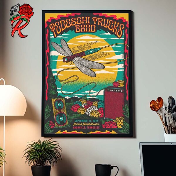 Tedeschi Trucks Band Poster For Nashville Tennessee At Ascend Amphitheater On September 21 2024 Home Decor Poster Canvas