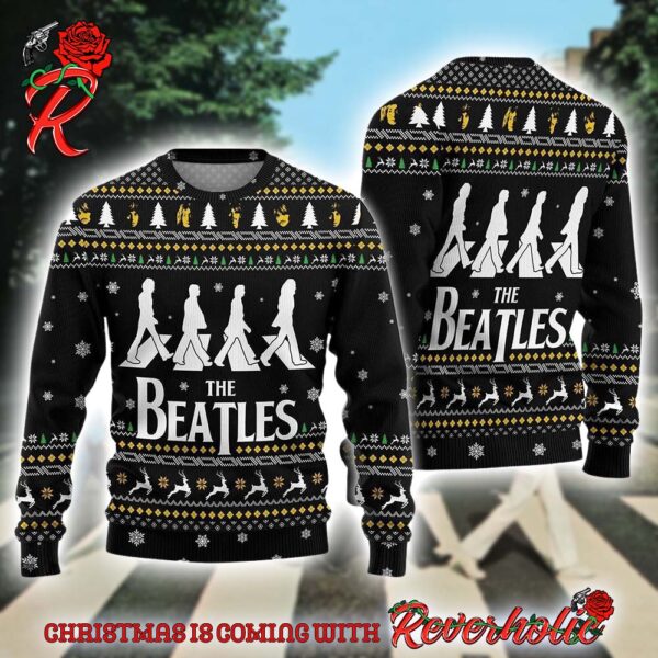 The Beatles Abbey Road Retro Vintage 2024 Xmas Gifts For Family Ugly Christmas Sweater