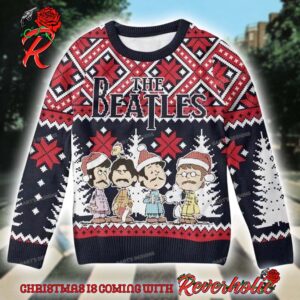 The Beatles Snoopy Peanuts Style Pullama 2024 Knitted Ugly Christmas Sweater