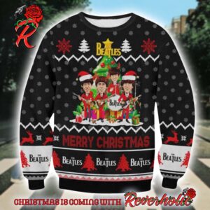 The Beatles Under the Christmas Tree Merry Christmas Ugly Christmas Sweater