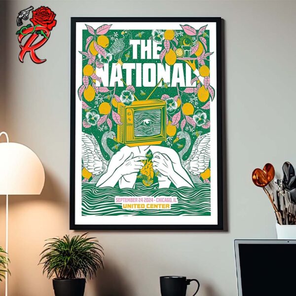 The National Zen Diagram Tour Poster For Chicago IL At United Center On September 24 2024 Home Decor Poster Canvas