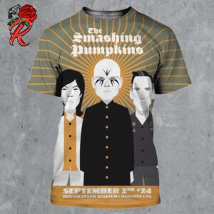 The Smashing Pumpkins Concert Poster For Hershey PA At Hersheypark Stadium On September 2nd 2024 All Over Print Shirt