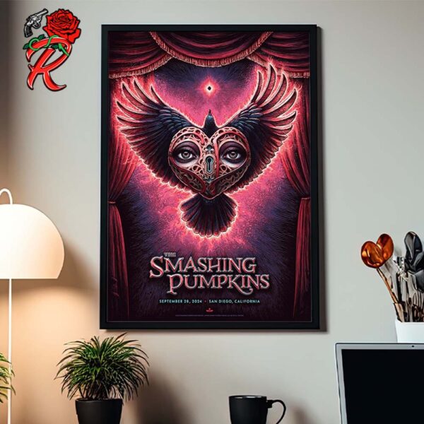 The Smashing Pumpkins Concert Poster For San Diego California On September 28 2024 Home Decor Poster Canvas