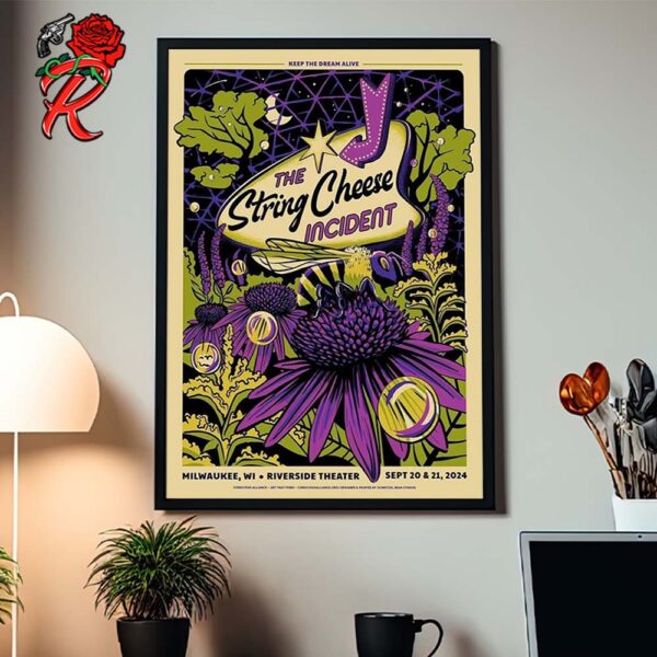 The String Cheese Incident Gig Poster For Milwaukee Wisconsin At Riverside Theater On September 20 And 21 2024 Home Decor Poster Canvas