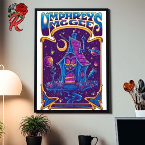 Umphreys McGee Poster For Two Nights At Salvage Station In Asheville NC On August 30 And 31 2024 Wall Decor Poster Canvas