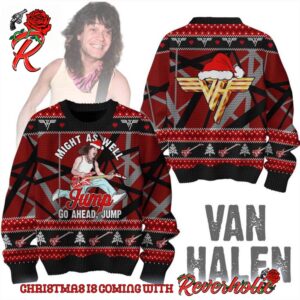 Van Halen Eddie Might As Well Jump Go A Head Jump 2024 Holiday Ugly Christmas Sweater